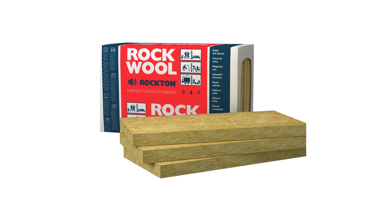 ROCKWOOL – ROCKTON – płyta ze skalnej wełny mineralnej do izolacji poddaszy, ścian działowych, podłóg, ścian o konstrukcji szkieletowej